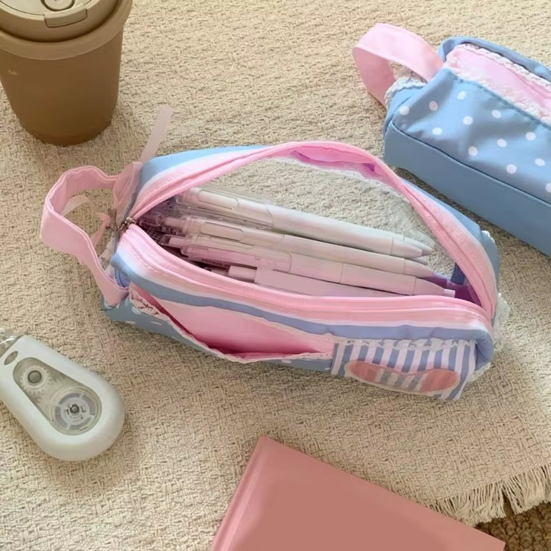 Estuche de poliéster para lápices y bolígrafos con cremallera - imagen 4