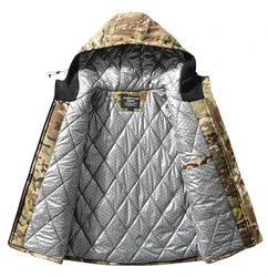 Chaqueta táctica M65 Multicam térmica con calefacción y capucha