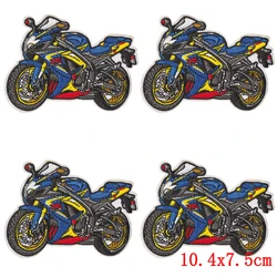 Parche termoadhesivo bordado moto retro para chaqueta y mochila