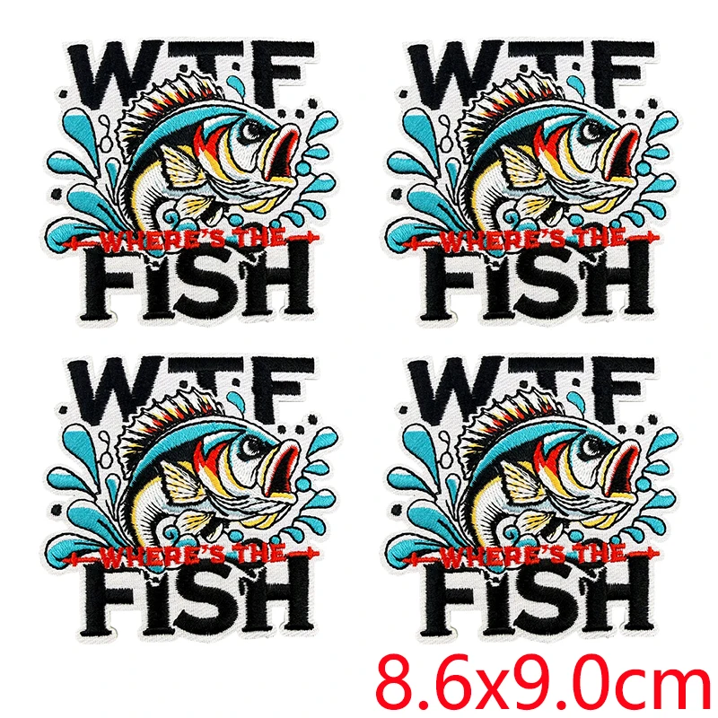 Parche bordado termoadhesivo de pesca marina – Para ropa y equipamiento outdoor - imagen 3