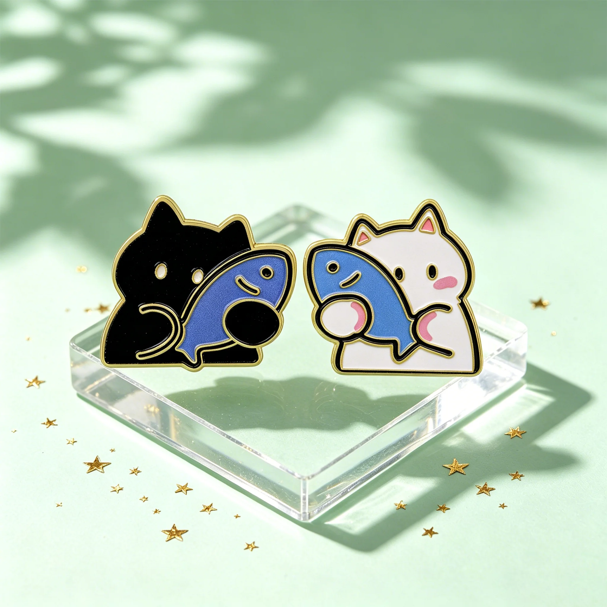 Broche de esmalte gato en metal – accesorio para mochila y sombrero - imagen 5