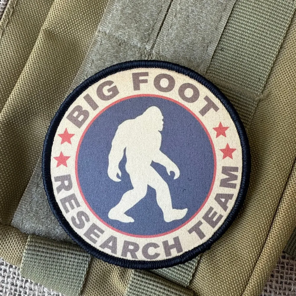 Detalle del diseño del parche de moral Sasquatch