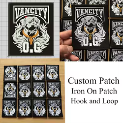 Parche bordado personalizado rayas y chevrons tipo insignia con velcro