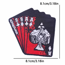 Parche bordado calavera gótica roja – termoadhesivo para chaqueta