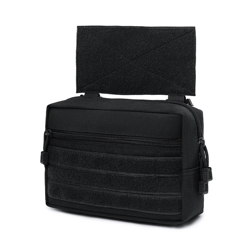 Chaleco táctico porta placas MOLLE con riñonera y bolsa abatible - imagen 2