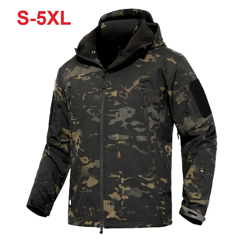 Chaqueta táctica impermeable hombre invierno con capucha senderismo - imagen 4