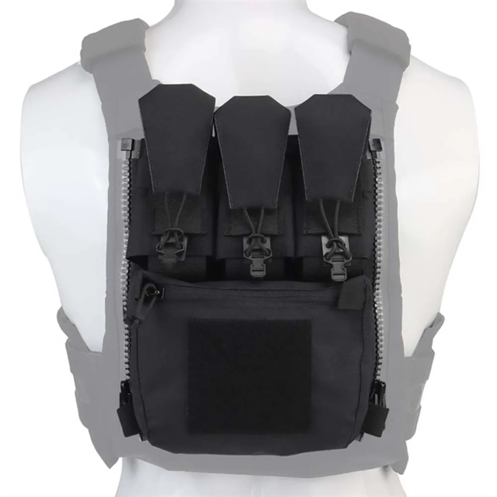 Panel trasero táctico V5 modular con bolsa MOLLE para portaplacas