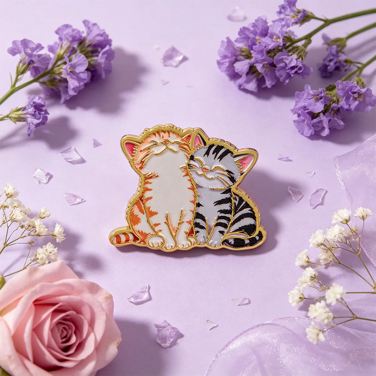 Pin de solapa esmalte gato para ropa y mochila - imagen 5
