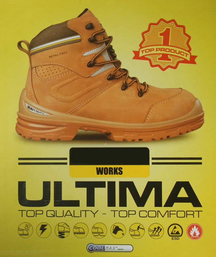 Detalle de bota de estilo trekking/caza