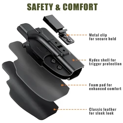 Funda IWB táctica para pistola Glock G19 derecha oculta