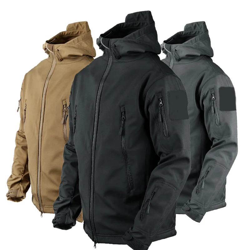 Traje de camuflaje impermeable táctico con capucha y bolsillos - imagen 2