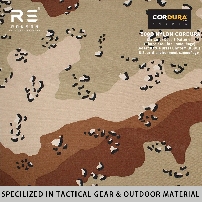 Tela Cordura Oxford nailon camuflaje desértico BDU chocolate chip