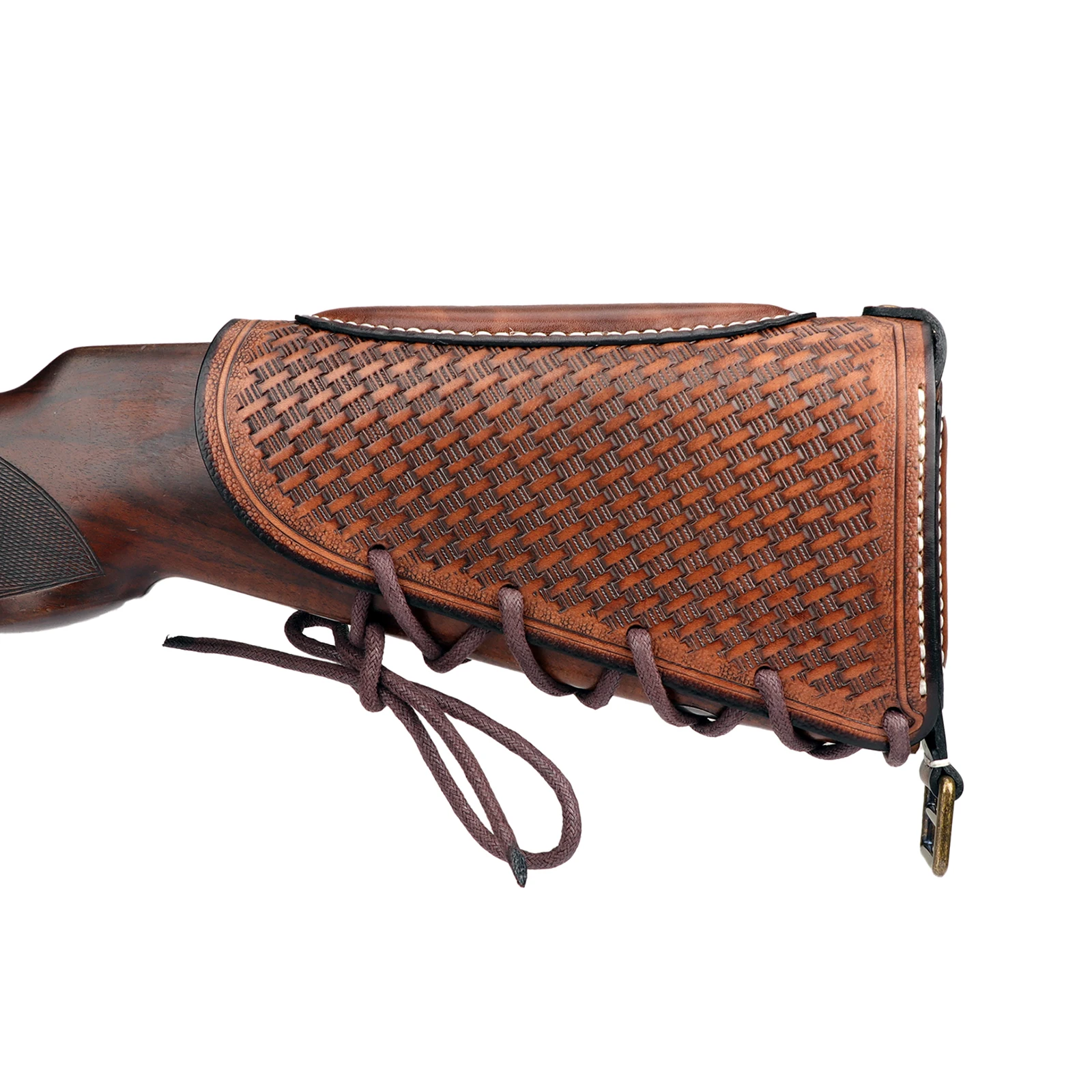 Tourbon funda de culata de rifle cuero con almohadilla mejilla - imagen 5