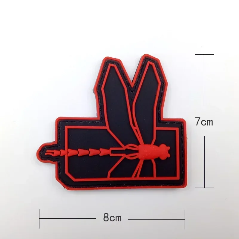 Parche táctico PVC 3D libélula camuflaje MC con velcro - imagen 4