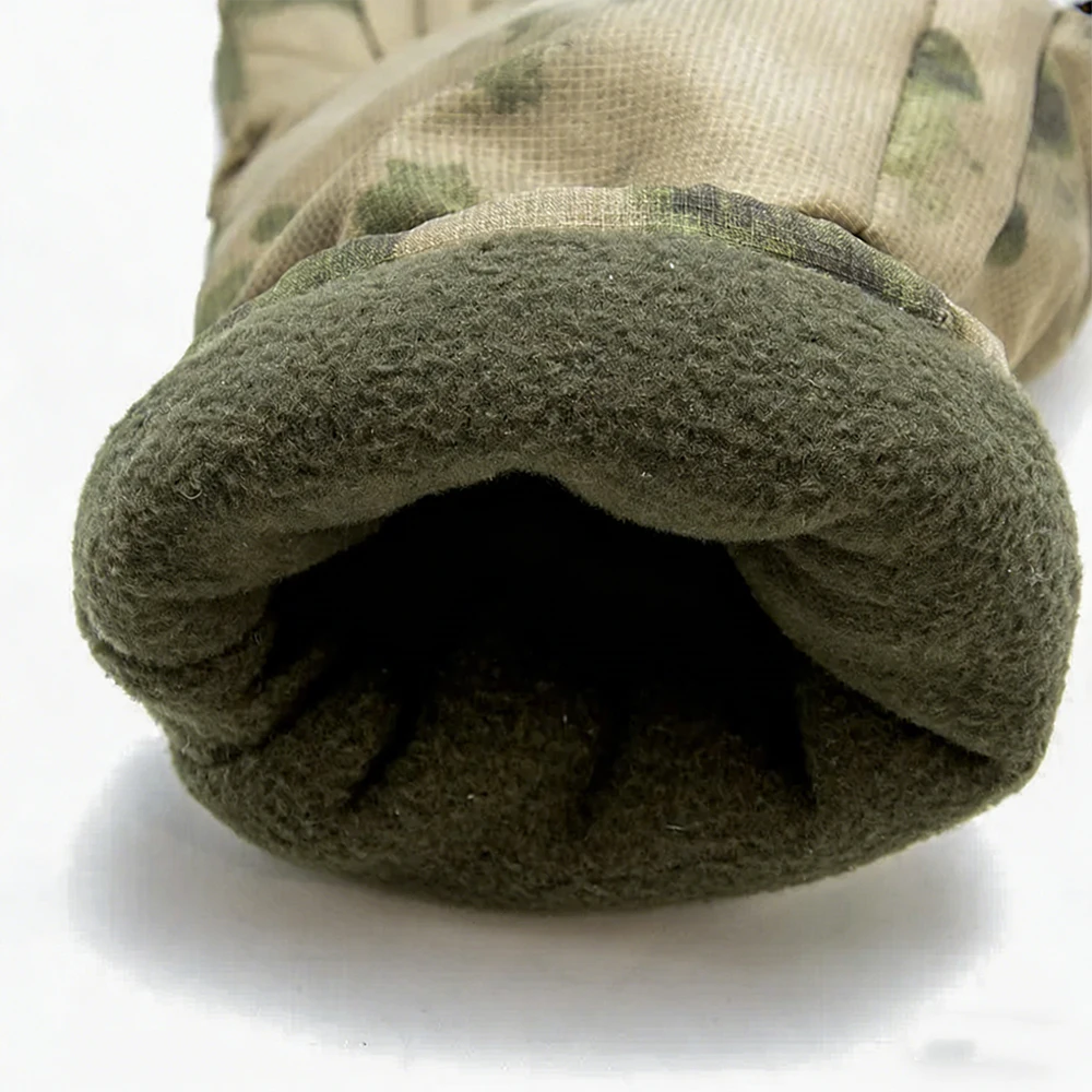 Guantes tácticos airsoft camuflaje ruinas rusas invierno engrosados - imagen 4