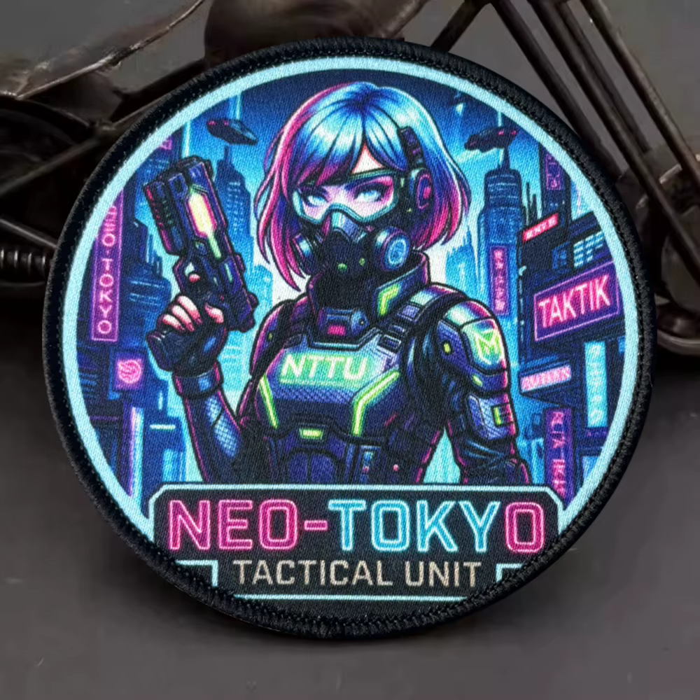 Parche táctico anime waifu con gancho y bucle para mochila - imagen 4