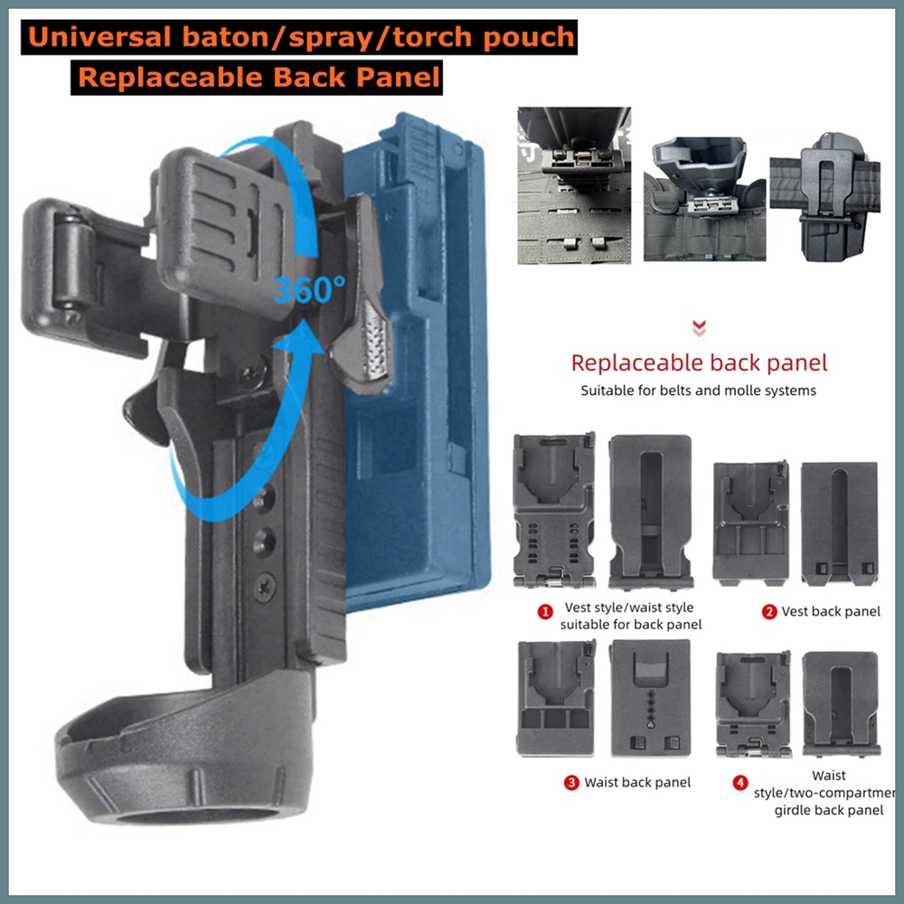 Adaptador Molle táctico con clip para fundas y cargadores