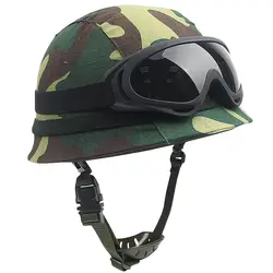 Casco táctico GK80 airsoft con red y gafas protección combate