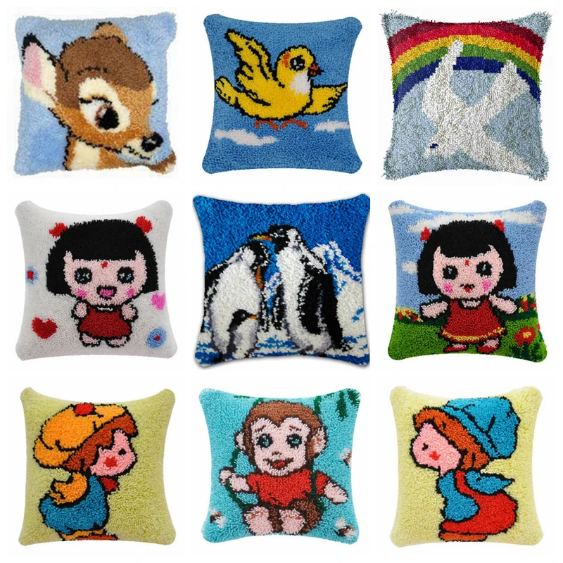 Kit gancho pestillo infantil para hacer alfombras y cojines - imagen 4