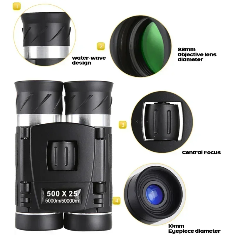 Binoculares tácticos zoom HD plegables para caza y observación - imagen 5