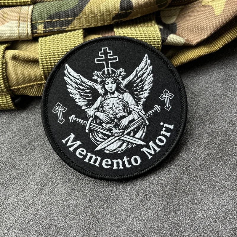 Parche táctico Memento Mori ortodoxo con gancho y bucle para ropa - imagen 4