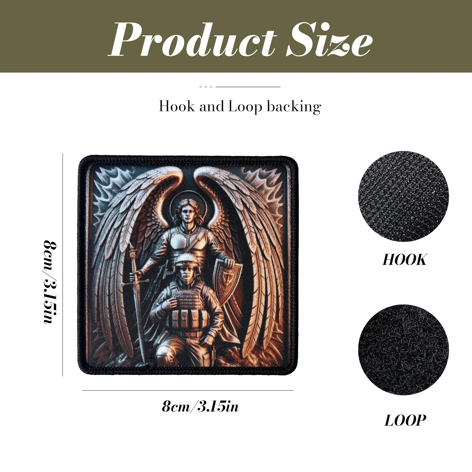 Parche táctico Ángel Guardián moral – Religioso protección con velcro