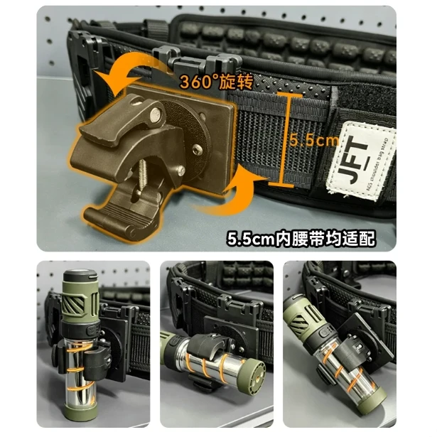 Funda táctica con clip ajustable multiusos para katana, hacha y bastón