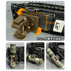 Funda táctica con clip ajustable multiusos para katana, hacha y bastón