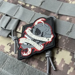 Parche Táctico PVC Calavera con Frase Rusa – Bucle para Chaleco o Mochila