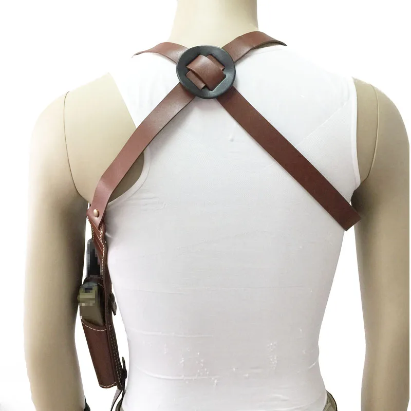 Funda pistola oculta de cuero retro para axila con correas ajustables