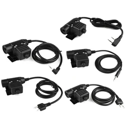 Adaptador PTT para auriculares tácticos compatible Kenwood Icom