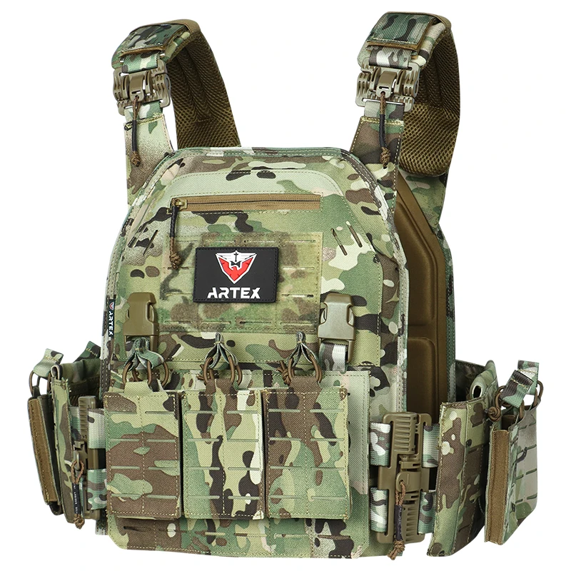 Chaleco táctico portaplacas Ranger verde MOLLE liberación rápida - imagen 5