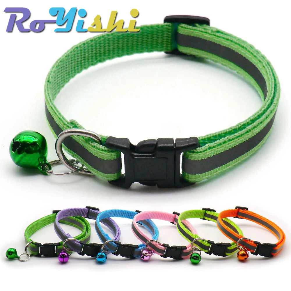 Collar reflectante ajustable con campana – 12 colores para perro y gato - imagen 4