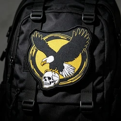 Parche táctico con velcro cráneo y águila militar