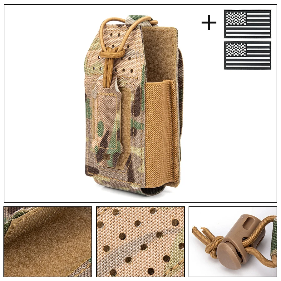 Bolsa táctica walkie talkie transpirable para cintura multifunción - imagen 5
