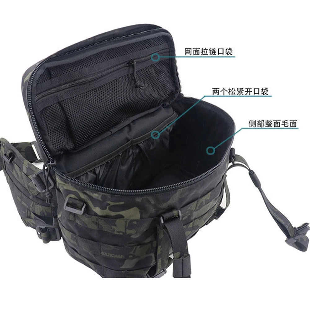 Cinturón táctico MOLLE camuflaje: bolsa de cintura ajustable - imagen 3