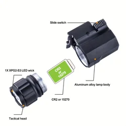 Linterna LED táctica X100 con riel Picatinny exterior