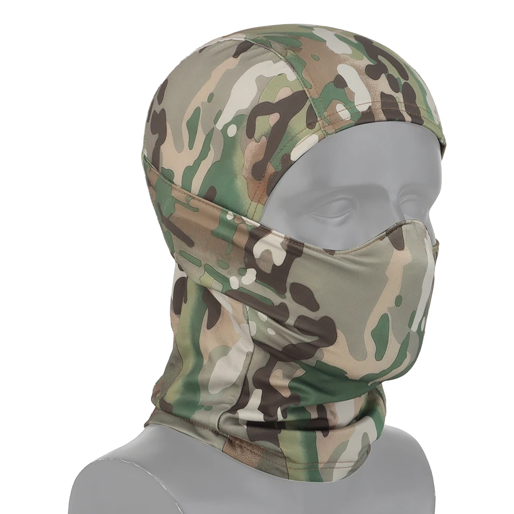 Máscara táctica transpirable pasamontañas airsoft y caza, camuflaje
