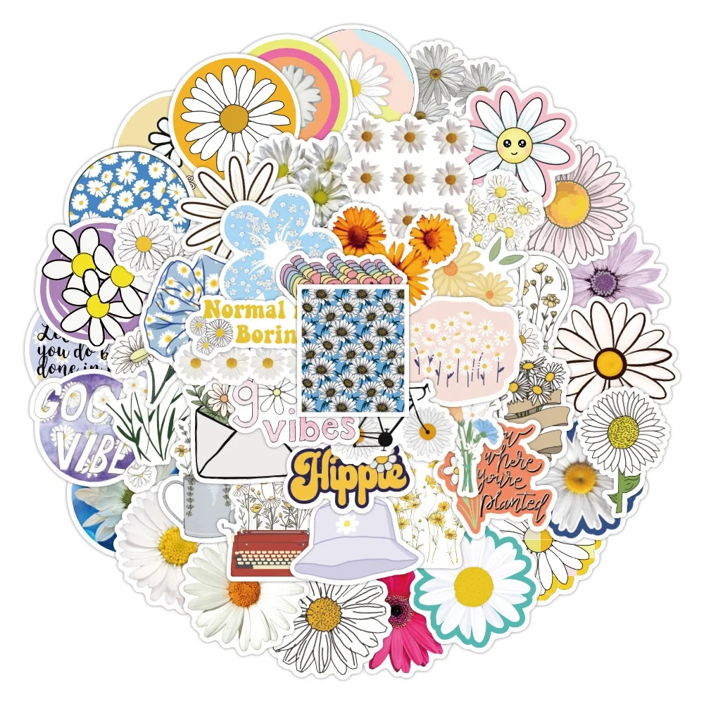Margaritas y flores en detalle