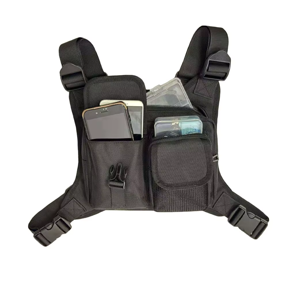 Bolsa pecho táctica MOLLE multibolsillo para exteriores - imagen 4