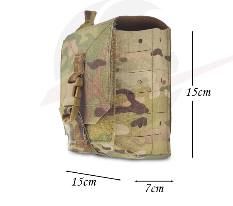 Detalle de configuración MOLLE y compartimentos