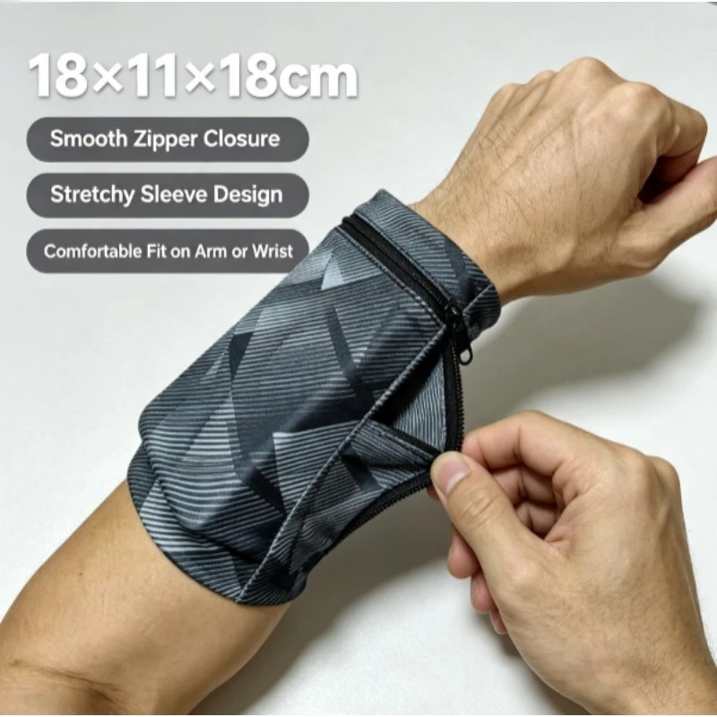 Brazalete deportivo para correr con bolsa porta móvil muñeca - imagen 3