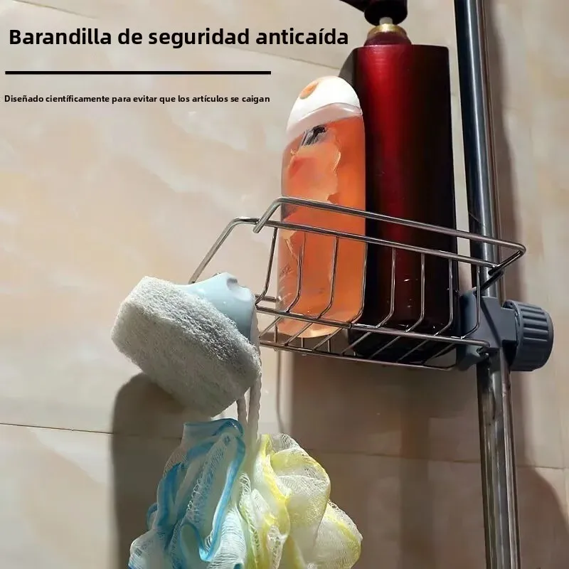 Soporte acero inoxidable para grifo de cocina con cesta escurridora - imagen 5