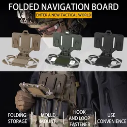 Panel de navegación táctico MOLLE plegable para móvil en chaleco