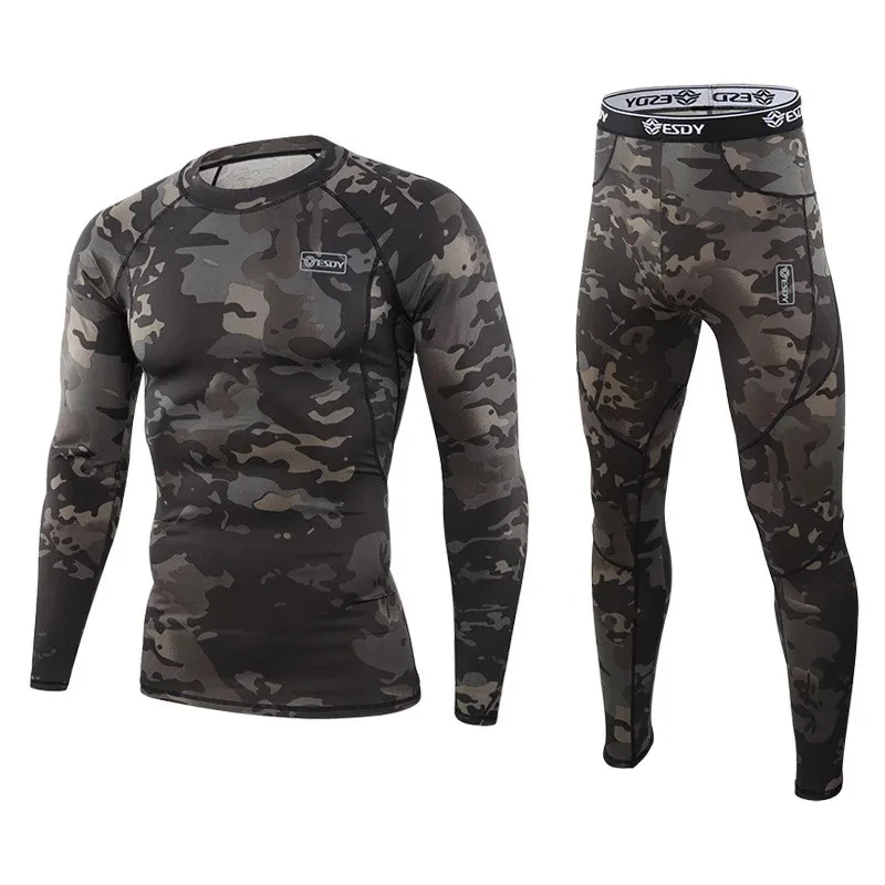 Ropa interior térmica camuflaje hombre – Conjunto de lana compressiva - imagen 2