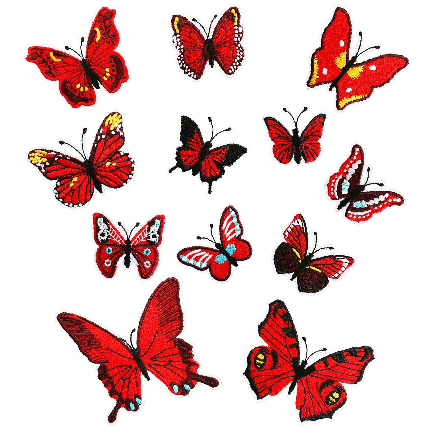 Parche bordado mariposa termoadhesivo de colores para planchar - imagen 3