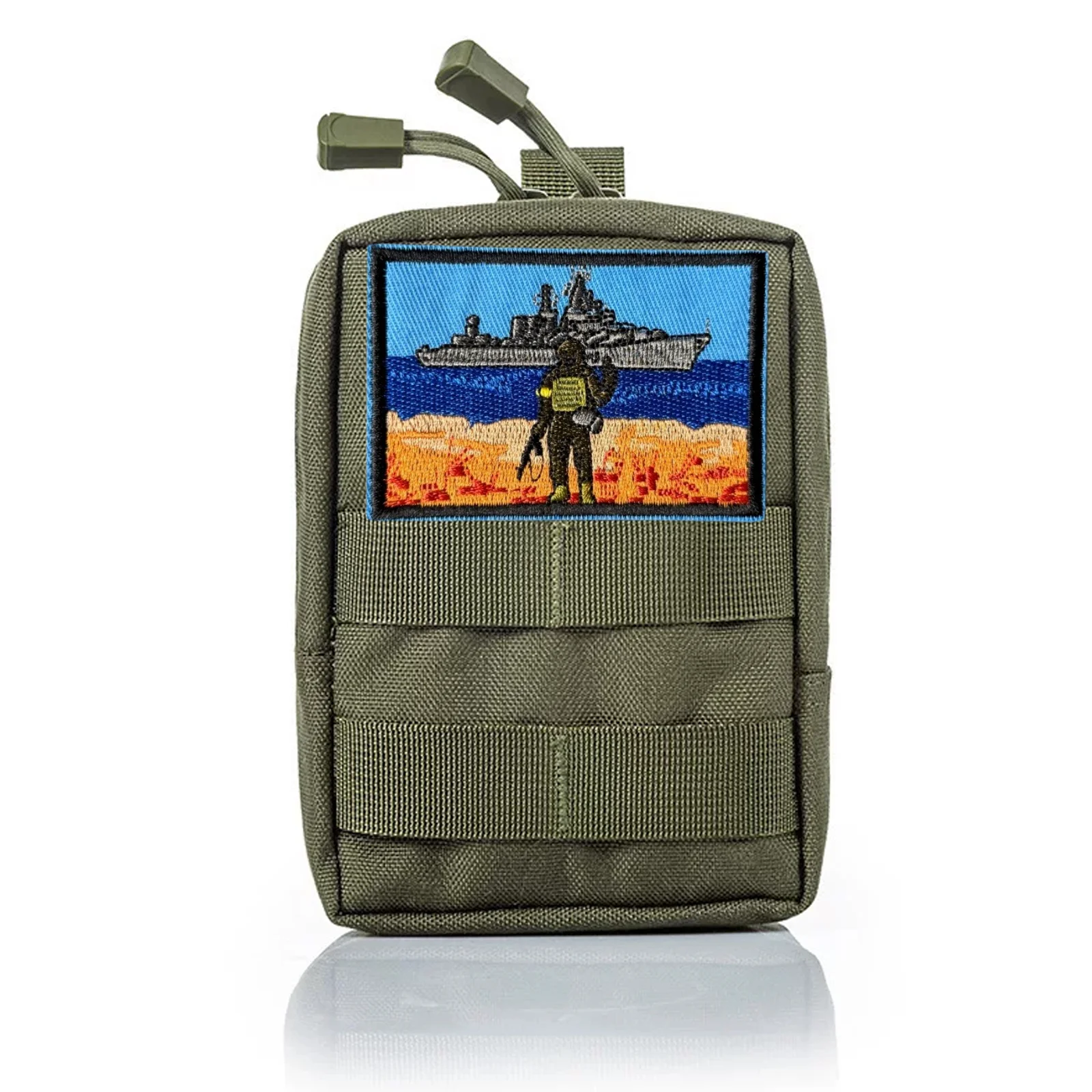 Parche Táctico Bordado 'Protegiendo el Océano' – Insignia Velcro para Mochila