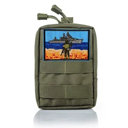 Parche Táctico Bordado 'Protegiendo el Océano' – Insignia Velcro para Mochila
