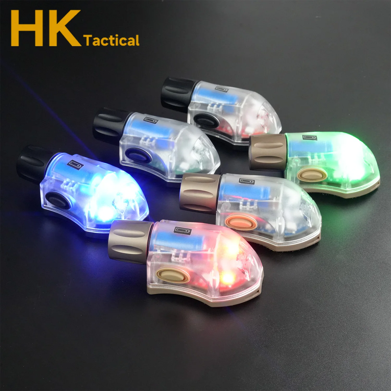 Luz estroboscópica táctica para casco con velcro roja/verde/azul IR - imagen 5