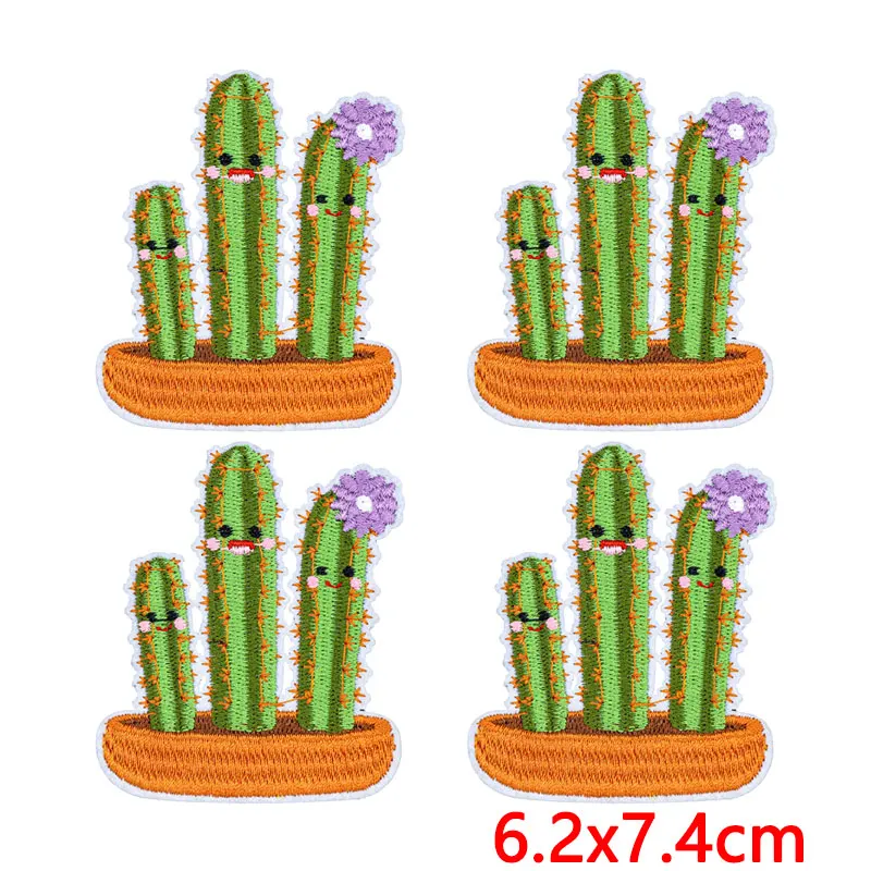 Parche bordado cactus en maceta termoadhesivo para planchar o coser - imagen 5